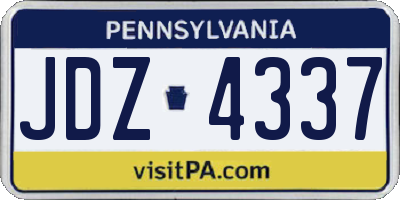 PA license plate JDZ4337