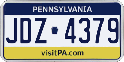 PA license plate JDZ4379