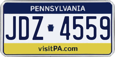 PA license plate JDZ4559