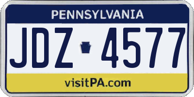 PA license plate JDZ4577