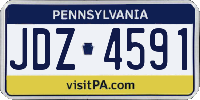 PA license plate JDZ4591