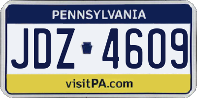 PA license plate JDZ4609