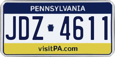 PA license plate JDZ4611