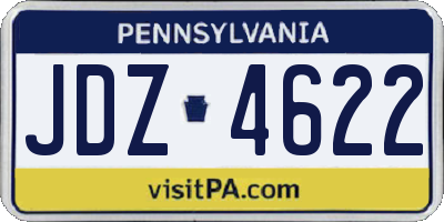 PA license plate JDZ4622
