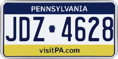 PA license plate JDZ4628