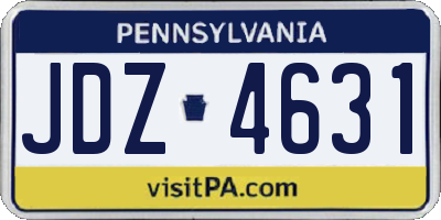 PA license plate JDZ4631