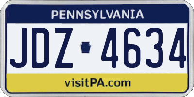 PA license plate JDZ4634