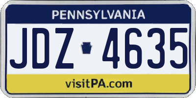 PA license plate JDZ4635