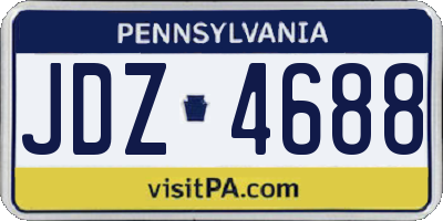 PA license plate JDZ4688