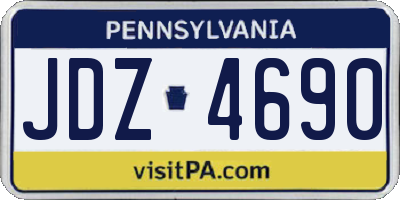PA license plate JDZ4690
