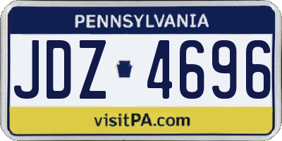 PA license plate JDZ4696
