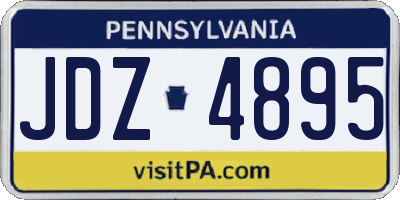 PA license plate JDZ4895