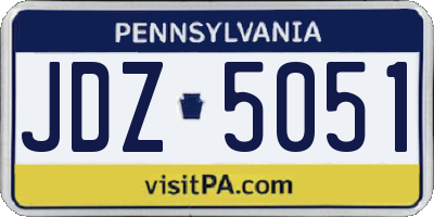 PA license plate JDZ5051