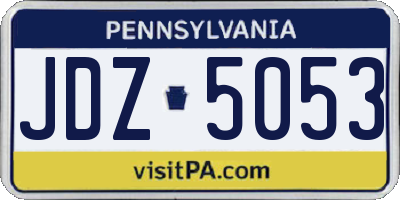 PA license plate JDZ5053