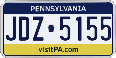 PA license plate JDZ5155