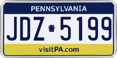 PA license plate JDZ5199