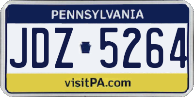 PA license plate JDZ5264