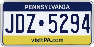 PA license plate JDZ5294