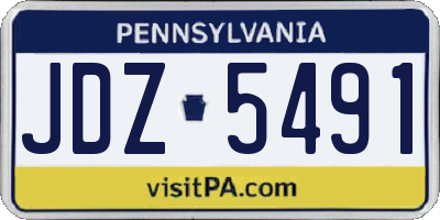 PA license plate JDZ5491