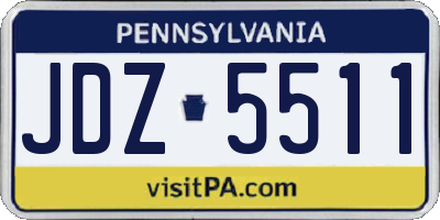PA license plate JDZ5511