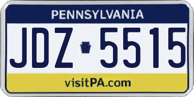 PA license plate JDZ5515