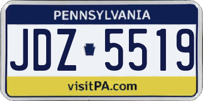PA license plate JDZ5519
