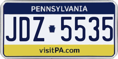 PA license plate JDZ5535