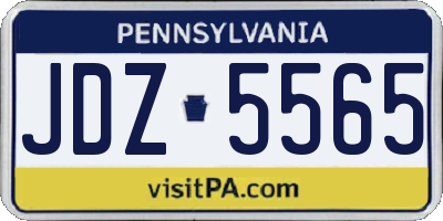 PA license plate JDZ5565