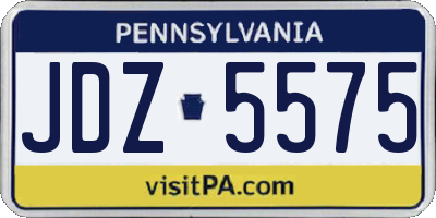 PA license plate JDZ5575