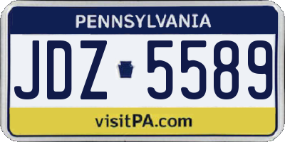 PA license plate JDZ5589