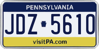 PA license plate JDZ5610