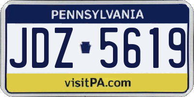 PA license plate JDZ5619