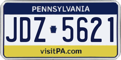 PA license plate JDZ5621