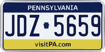PA license plate JDZ5659