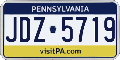 PA license plate JDZ5719