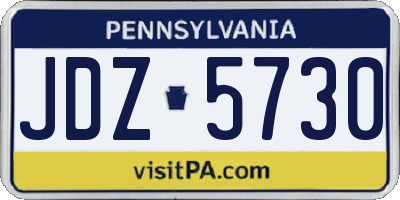 PA license plate JDZ5730