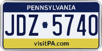PA license plate JDZ5740