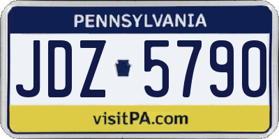 PA license plate JDZ5790