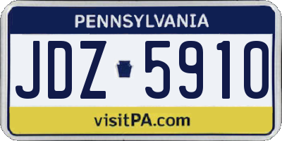 PA license plate JDZ5910