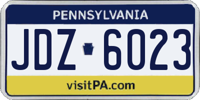 PA license plate JDZ6023