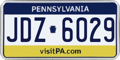PA license plate JDZ6029