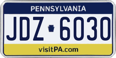 PA license plate JDZ6030