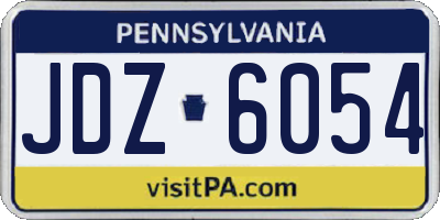 PA license plate JDZ6054