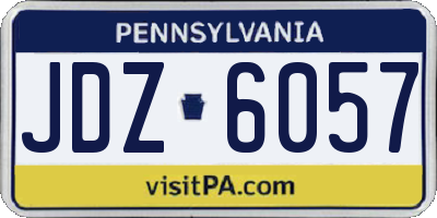 PA license plate JDZ6057