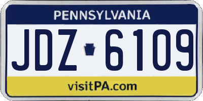 PA license plate JDZ6109