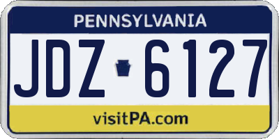 PA license plate JDZ6127