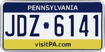 PA license plate JDZ6141