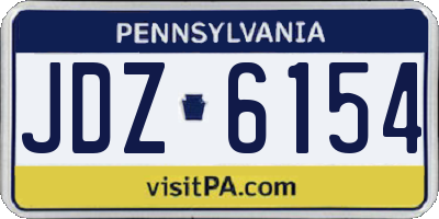PA license plate JDZ6154