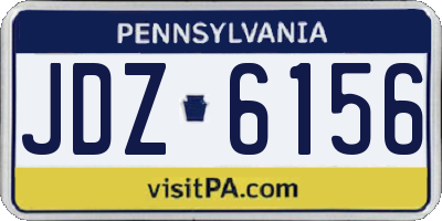 PA license plate JDZ6156