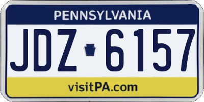 PA license plate JDZ6157